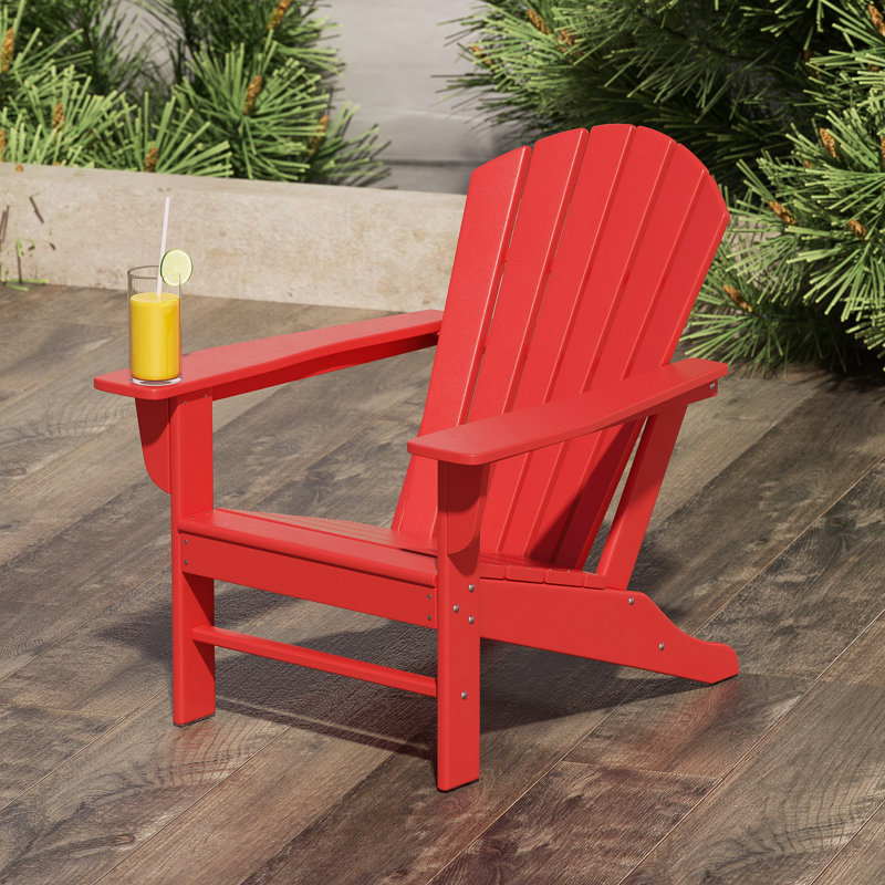 Chaise Adirondack en plastique Geoff, Rouge