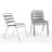 4PK Commercial Metal Indoor-Outdoor Restaurant Stack Chair - Triple Slat Back-91925248