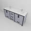 Ensemble de meuble-lavabo double avec comptoir en quartz blanc et robinet