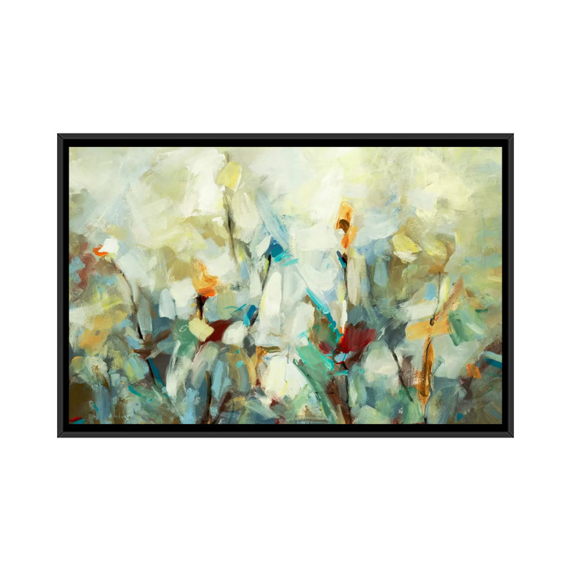 «Ode To Monet V», reproduction sur toile, H 40 po x l 60 po x P 1,5 po, Toile avec cadre noir, Pas de tapis