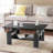 Rectangular Tempered Glass Coffee Table with Shelf-1450897545-1450897550