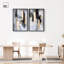 Ensemble de 2 panneaux luxueux à motif abstrait bleu -944447902-944447874