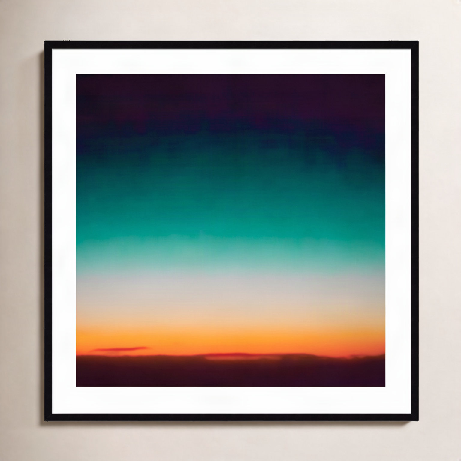 Sunrise Flying by Caroline Mint, 41.25" H x 41.25" W x 0.88" D, Black