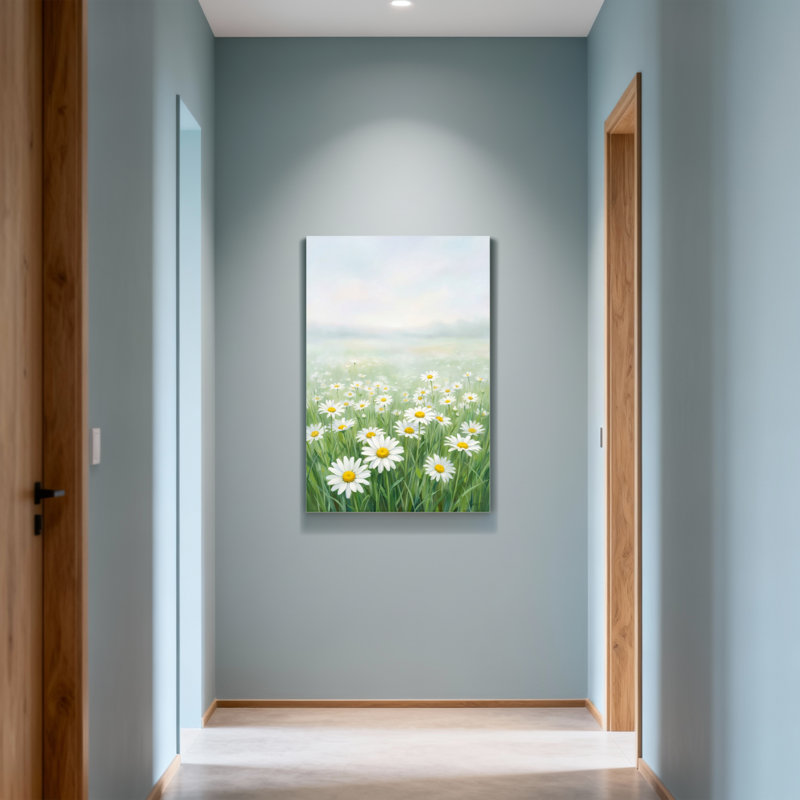 Plantes et fleurs sur fond de ciel doux, H 24 po x l 16 po
