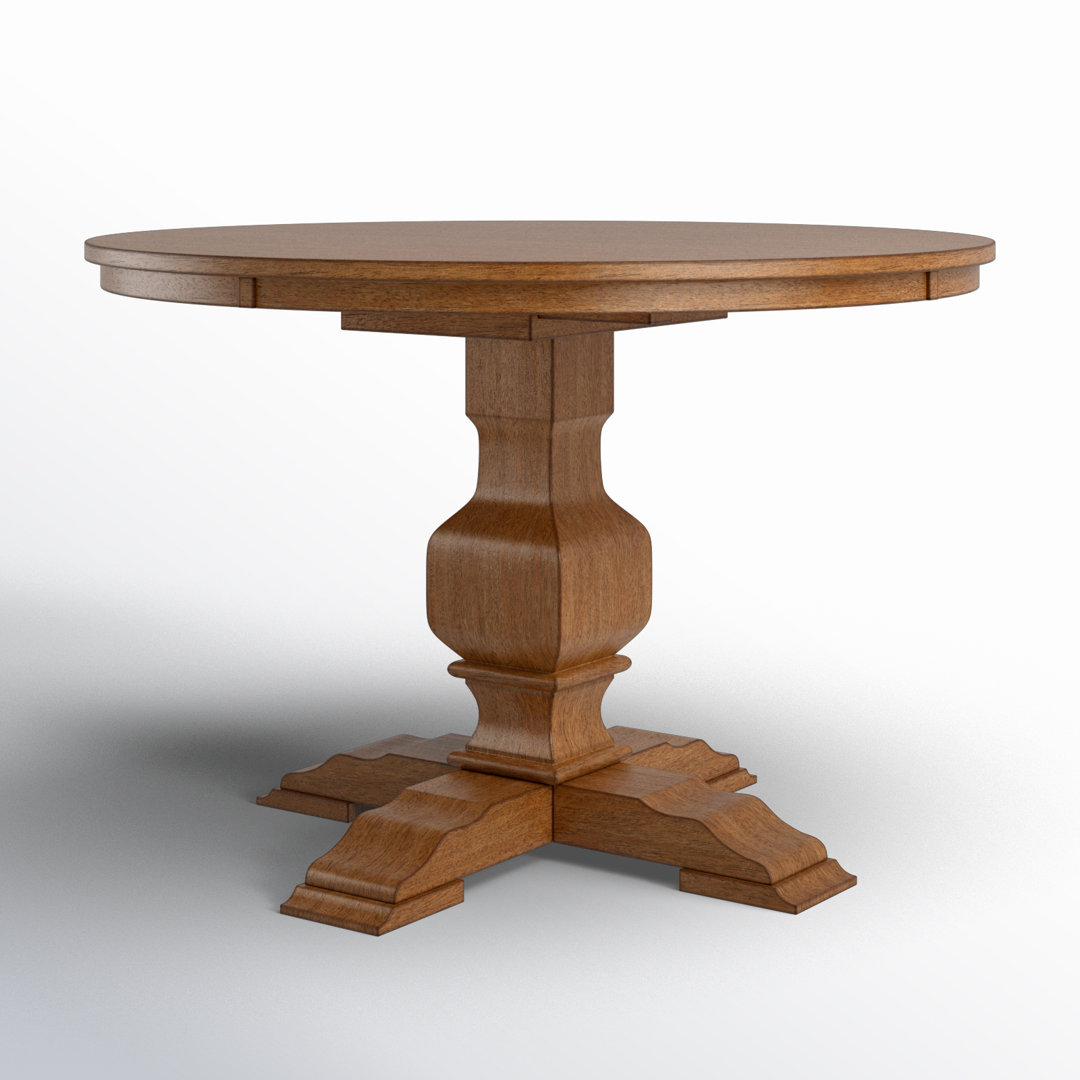 Fortville Round Solid Wood Dining Table Three Posts™ Base 