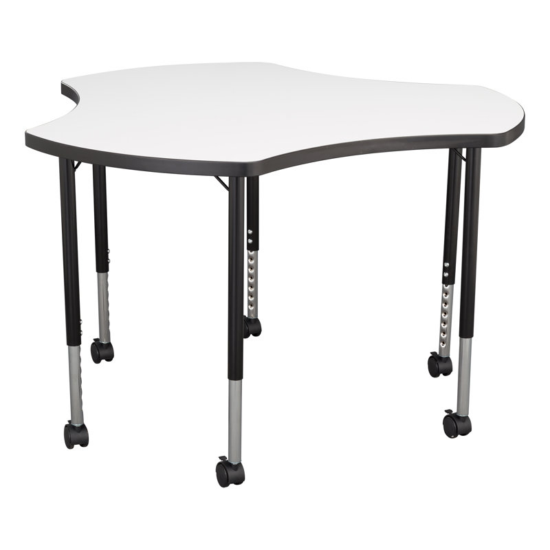 Structure Series Cog Adjustable Height Mobile Kids Classroom Activity Table with Whiteboard Top