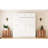 White Space - Saving Foldable Queen Size Wall Bed, With A Smooth Folding Mechanism And Storage Cabinets Three Top Cabinets, Triple Tier Shelf, Comfortable Mattress Support System