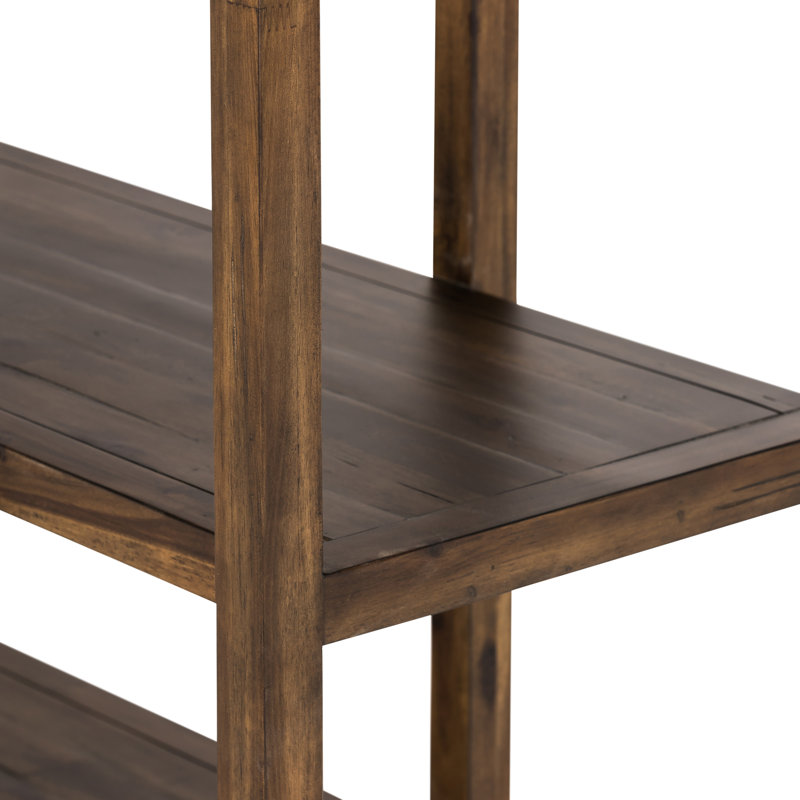 Waylon Solid Wood Geometric Bookcase