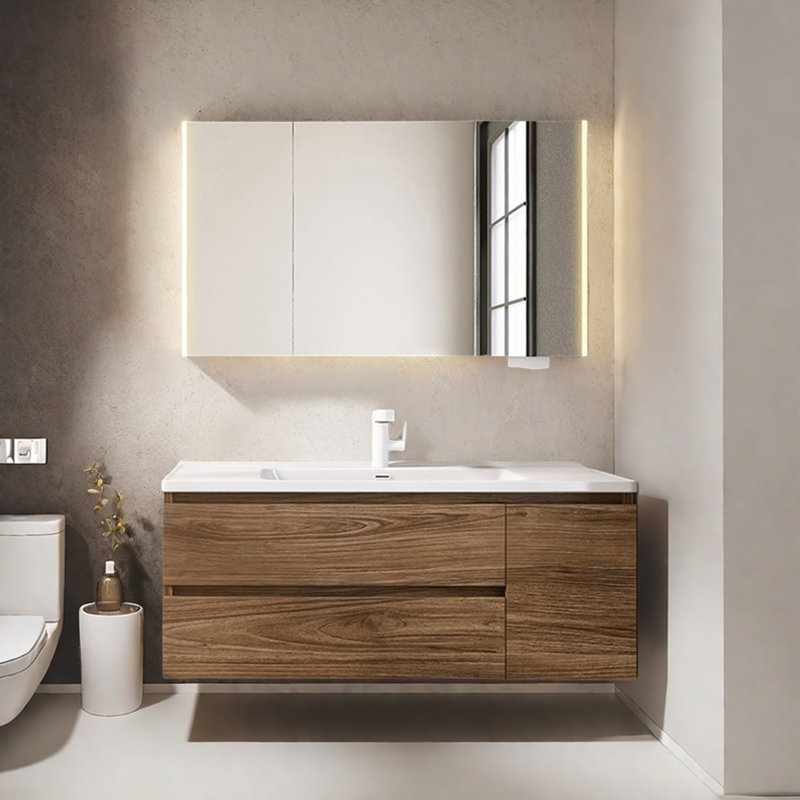Minimalist retro style bathroom cabinet