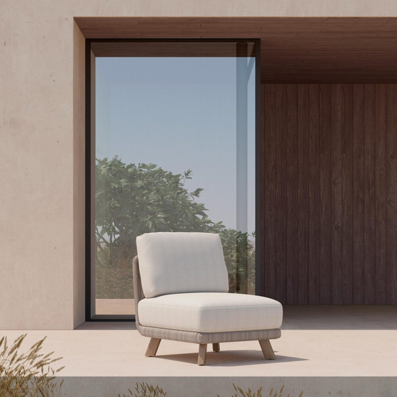 Sicily Armless Chair + Desert Cushion