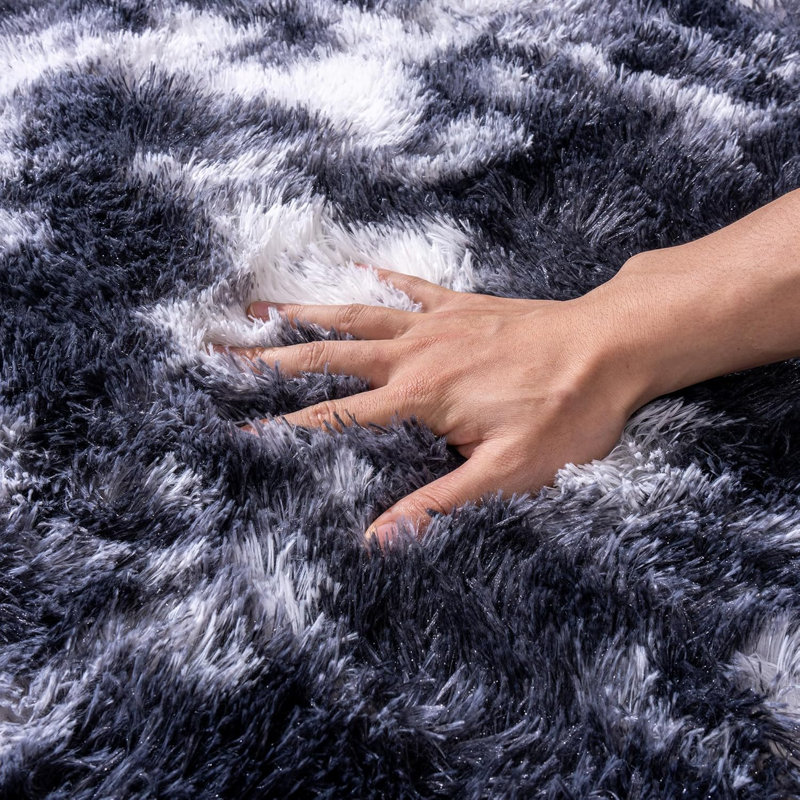 Silk-Cloud Series - Sleek Premium Velvet Area Rug, Ultra-Smooth Touch Silky Microfiber, Non-Slip & Shed-Free Minimalist Shag Rug for Bedroom