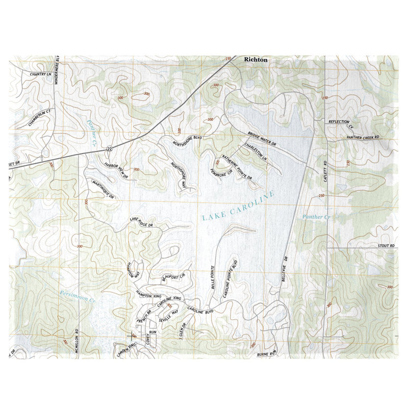 Table de baété 18" à carte caroline ms nautique lake Prall