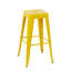 Tabouret à hauteur de comptoir sans dossier 30 pouces, paquet de 4 tabourets de bar en métal jaune pour îlot de cuisine et salle à manger-130174414