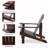 Patio Wooden Adirondack Chair With Cup Holder-1798159958