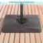 Parasol en porte-à-faux carré avec base lestée 120 po Rilie-160113215