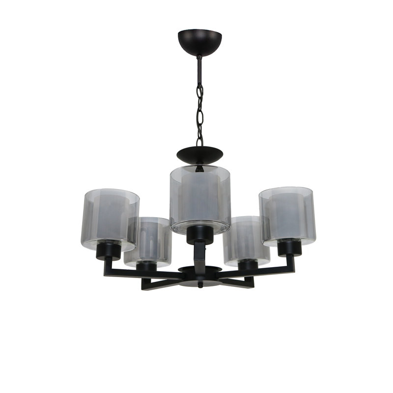 Affton 5 - Light Chandelier, Black, Grey