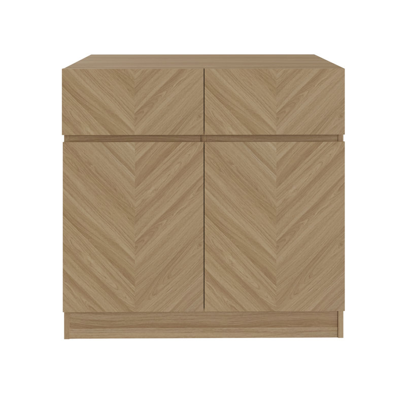 Collins 79 Cm 2 Drawer Sideboard, Euro Oak