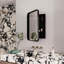 Armoire à pharmacie 16 po x 24 po encastrée en métal noir avec miroir et tablettes réglables Armoire à pharmacie polyvalente avec cadre-1234043097