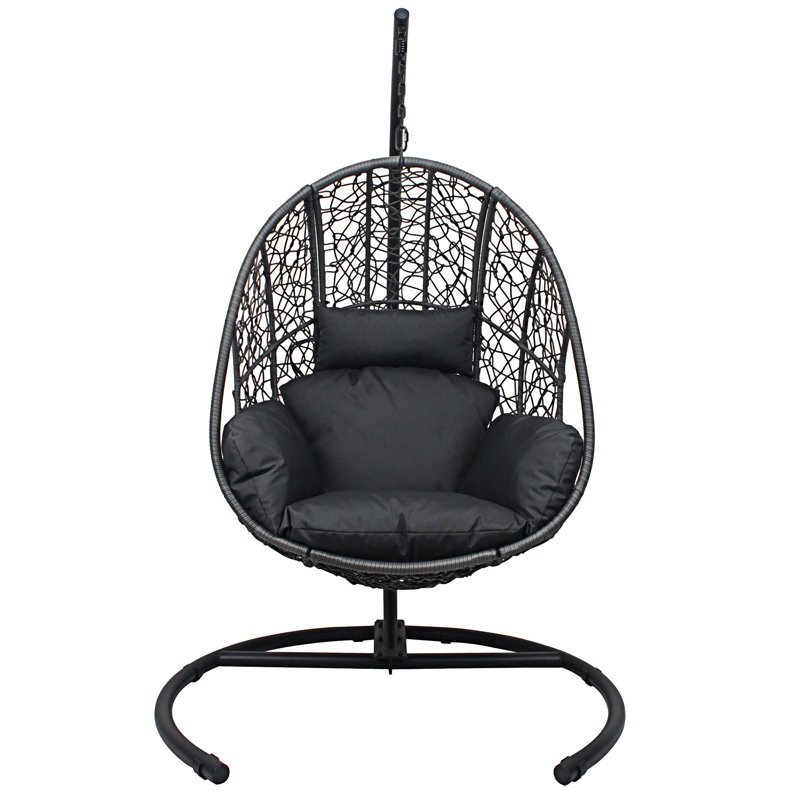 Balancelle en osier pour l'intérieur New Comming, Gris, Gris