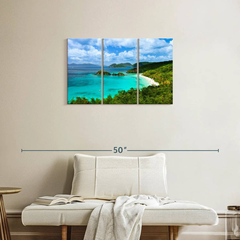 Plage de la baie des Caraïbes Gillard, H 20 po x l 33 po