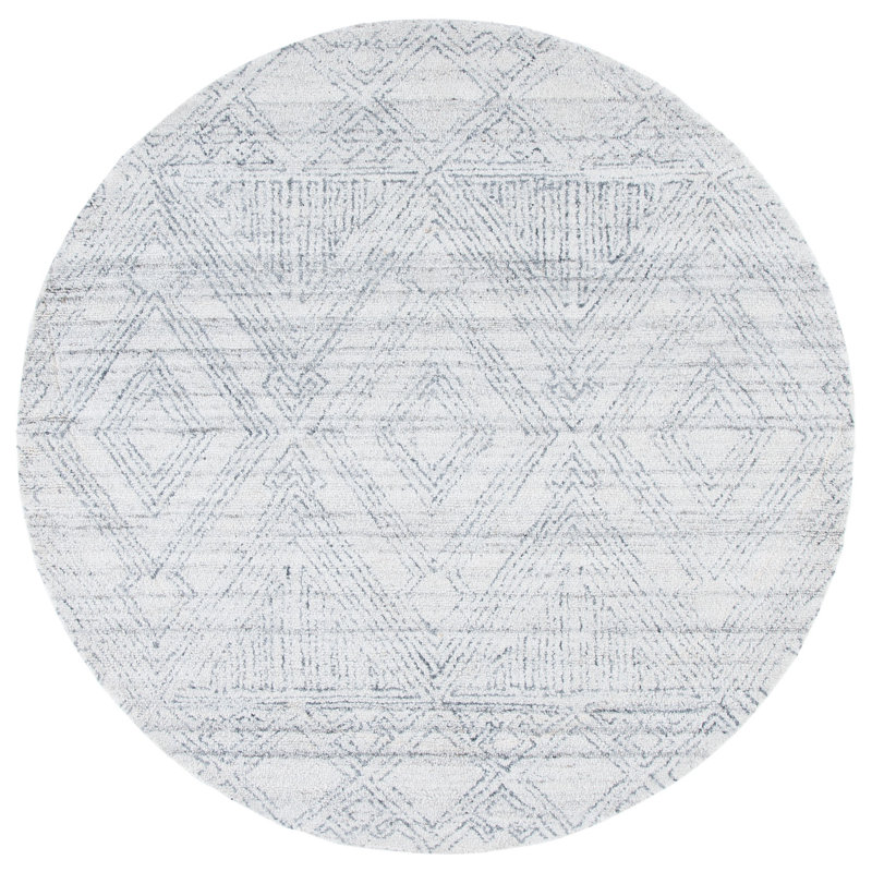 Tapis performance abstrait touffeté à la main Southwestern, Rond 6 pi