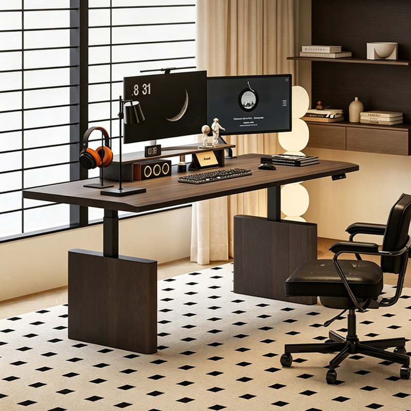 Bureau électrique 62,99 po, 28.35" H x 62.99" W x 25.59" D