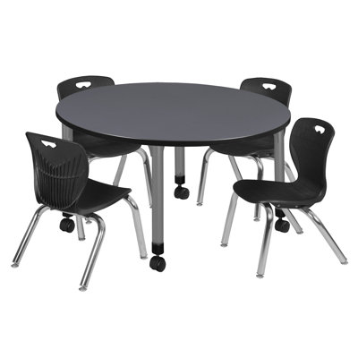 Kee Mobile 36" L Round Education Activity Table and Chair Set