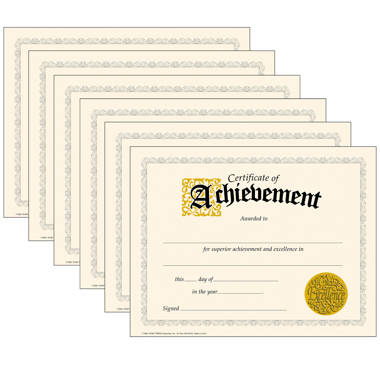 Trend Enterprises Trend Certificate Of Achievement Classic Certificates