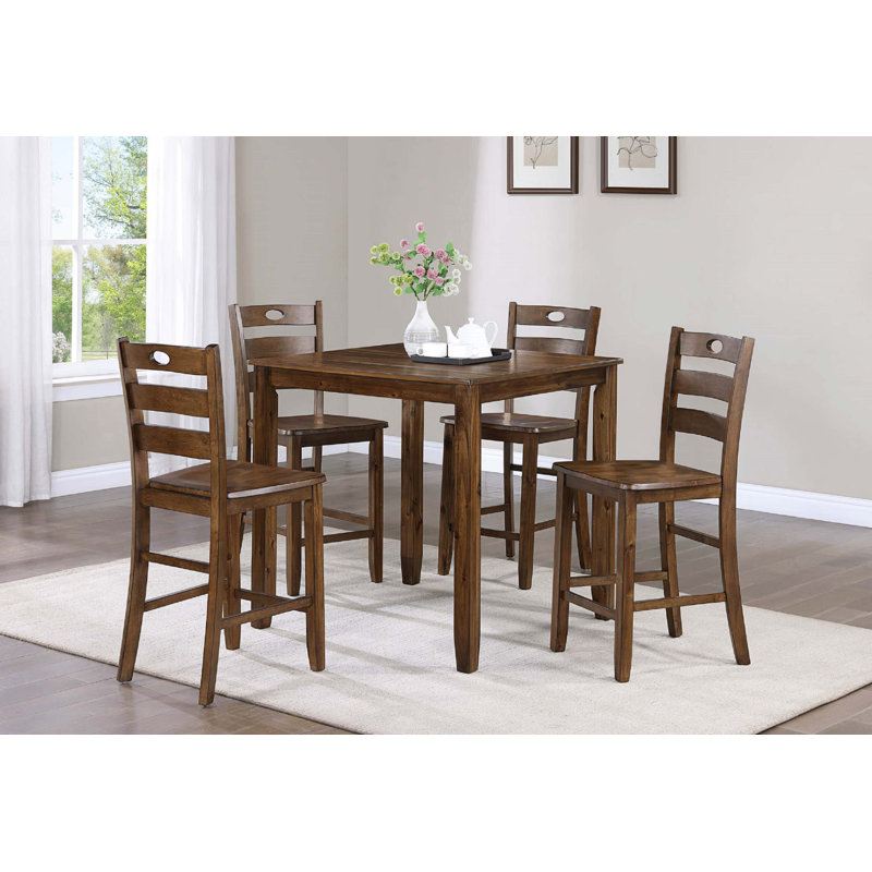 Ensemble 5 pièces de chaises de table de salle à manger à hauteur de comptoir