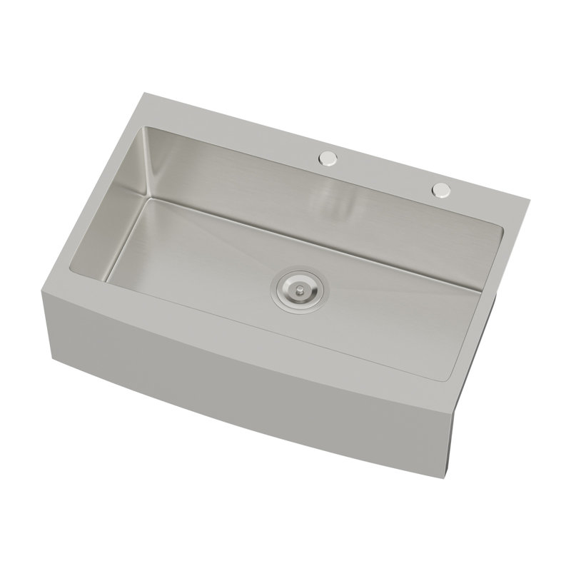 Éviers de cuisine profonds de 84 cm (33 po), évier de style ferme en acier inoxydable de calibre 16 pour la maison