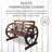 Avanley Outdoor Wooden Wagon Wheel Bench