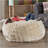 Amori Modern 3 Foot Faux Fur Bean Bag  White Color