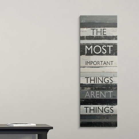 «Zephyr Quote II» par Mike Schick - reproduction d'art textuel, H 44 po x l 20 po x P 1 po, Cadre noir