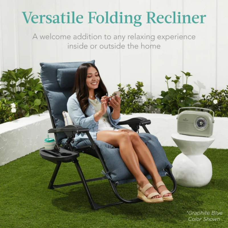 Oversized Zero Gravity Chair, Fossil Gray