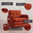 360° Swivel Accent Chair With Armrest Side Pocket - Plush Upholstered Barrel Chair For Living Room/Bedroom-1452439981