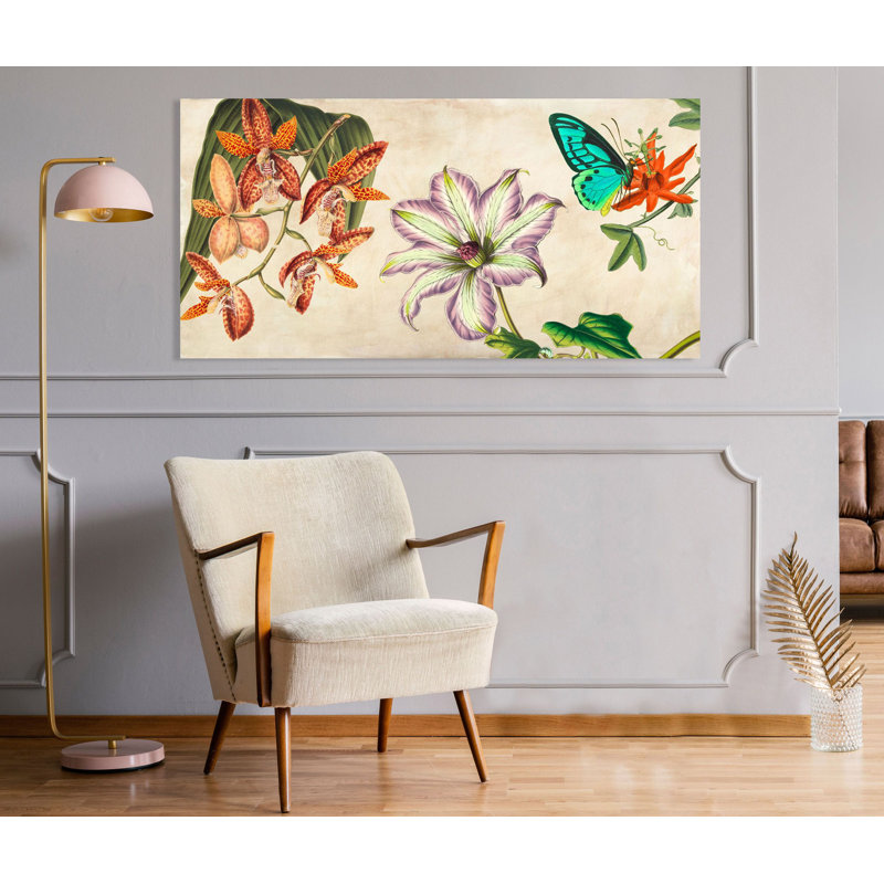 Panneau Botanique 1 Piece Wrapped Canvas Wall Art, 35cm H x 70cm W x 4cm D