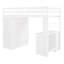 Lit mezzanine simple blanc avec rangement pour bureau. Fabrication solide pour plus de stabilité. Agrandissez votre espace de vie. L 44 po x H 65 po et l 78,3 po avec tiroirs - blanc. Bois-311582815-311582752