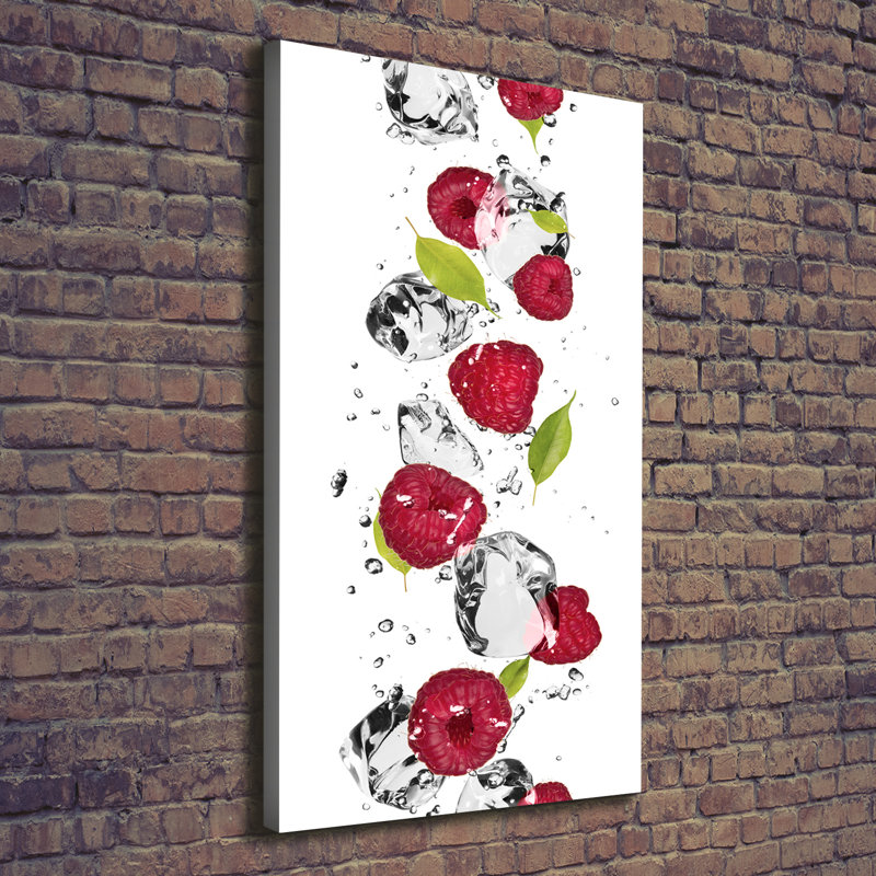 Raspberry And Water - Wrapped Canvas Print