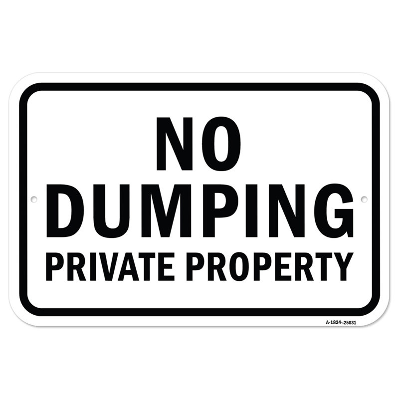 Aucune enseigne sur la propriété privée
