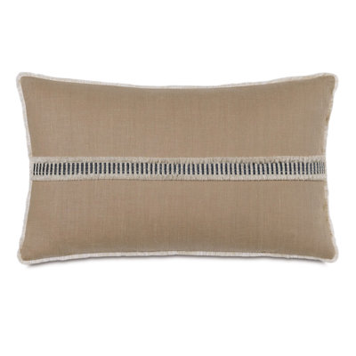 Midori Fringed Linen Throw Pillow