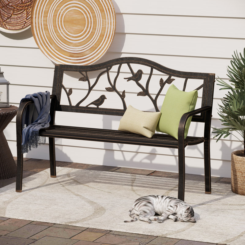 Powder Coated Steel Outdoor Bench