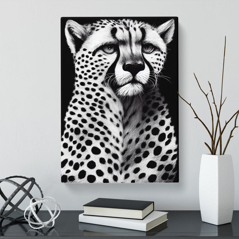 Cheetah Chalk - Wrapped Canvas, 60cm H x 40cm W x 3cm D