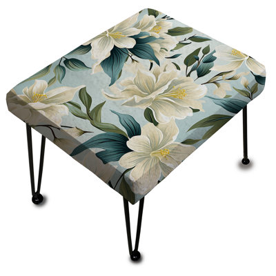 Coastal Neutrals Tropical Motif II - Repose-pieds rectangulaire tropical