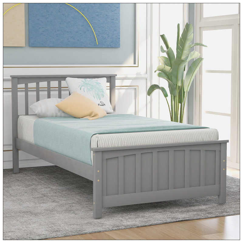 Lit pour chambre à coucher, gris