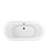 59" Streamline Clawfoot Soaking Acrylic Bathtub With Drain, Clawfeet, and Bamboo Tray-75959920-75959929