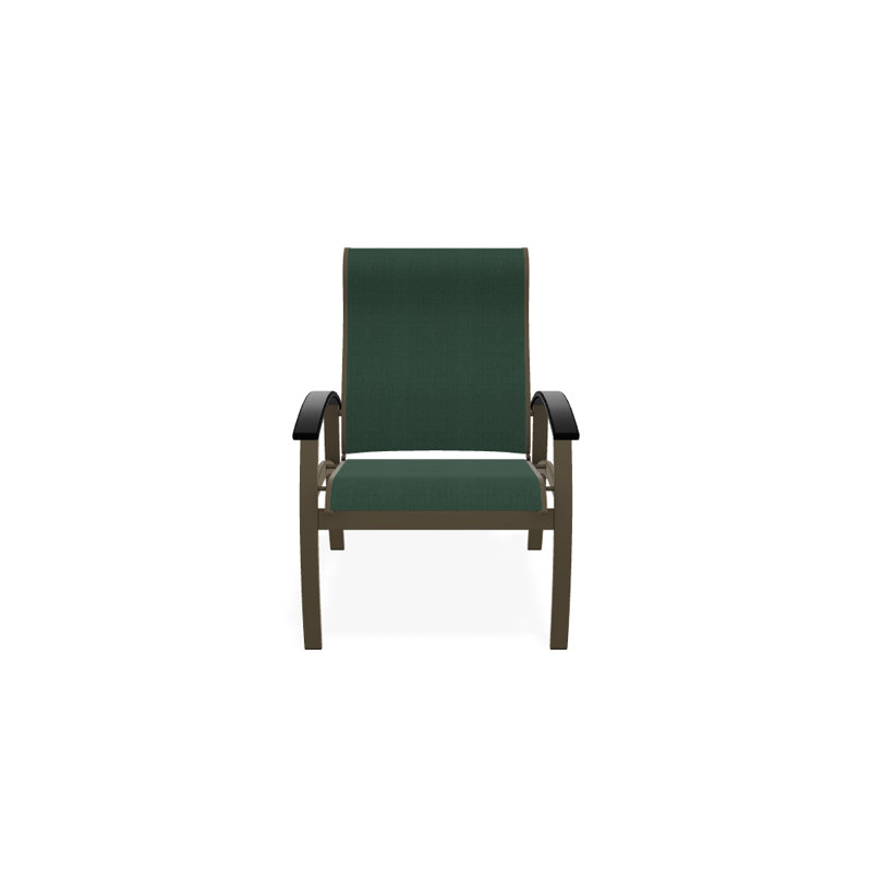 Chaise de patio Askar, Bois de plage texturé, Vert forêt 22D Sunbrella® vert, Noir