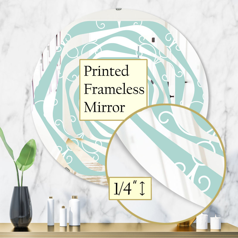 Miroir mural Minimal Ornament Whirl, H 31,5 po x l po