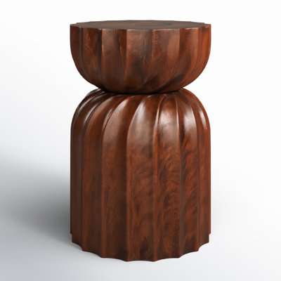 Table de bout cylindrique en bois massif Chalyce