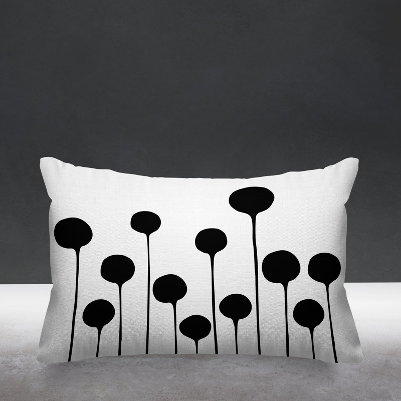 Coussin décoratif intérieur / extérieur Whitfield, Noir
