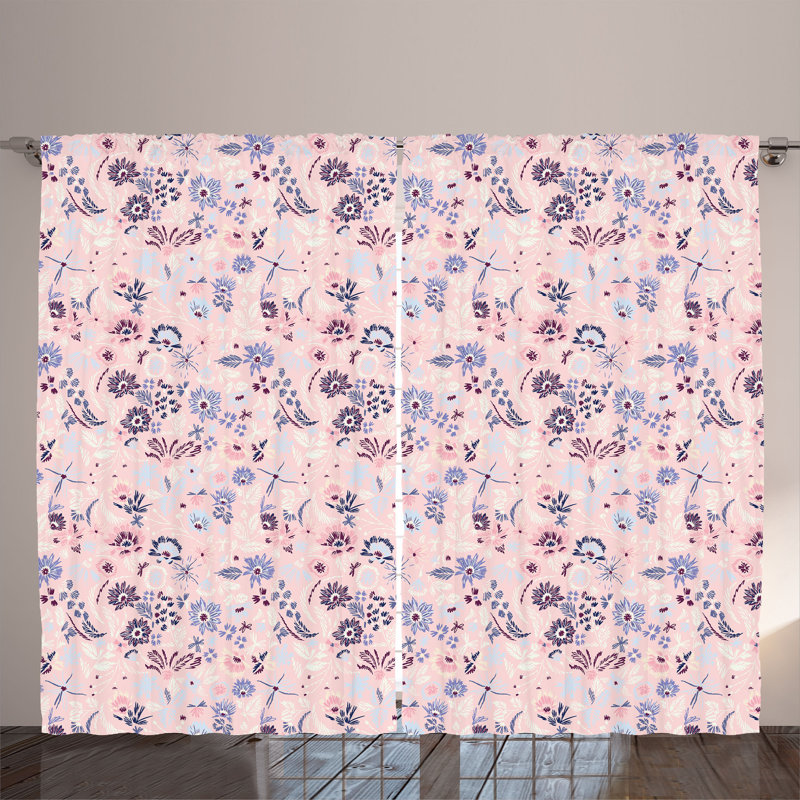 Polyester Semi Sheer Curtain Pair, 140cm W x 400cm L